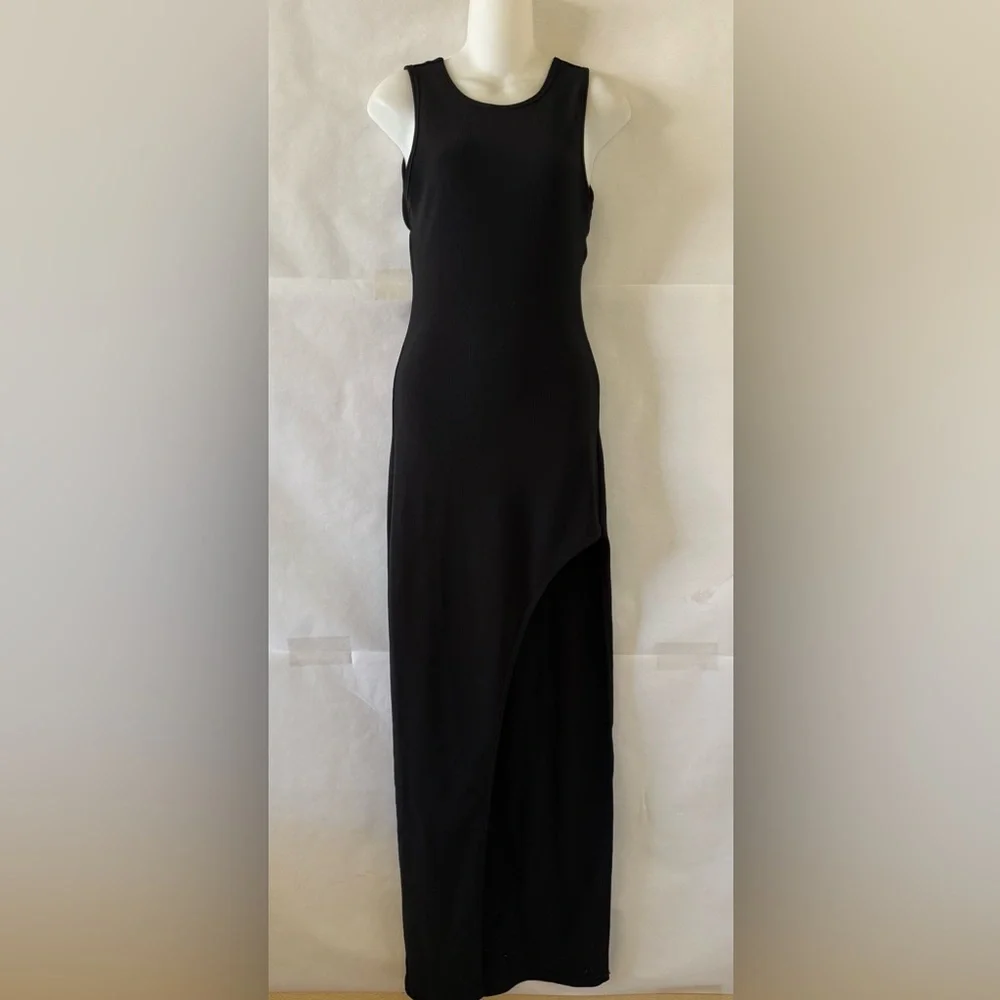 Superdown Sherry Ribbed Cutout Maxi Dress Size S Revolve Black Bodycon Event - Picture 1 of 15